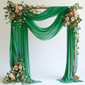 Wokceer Wedding Arch Draping Fabric 28.7" x 20FT Emerald Green Drapes Sheer Backdrop Arch Draping Fabric for Wedding Ceremony Birthday Party Bridal Shower Decoration