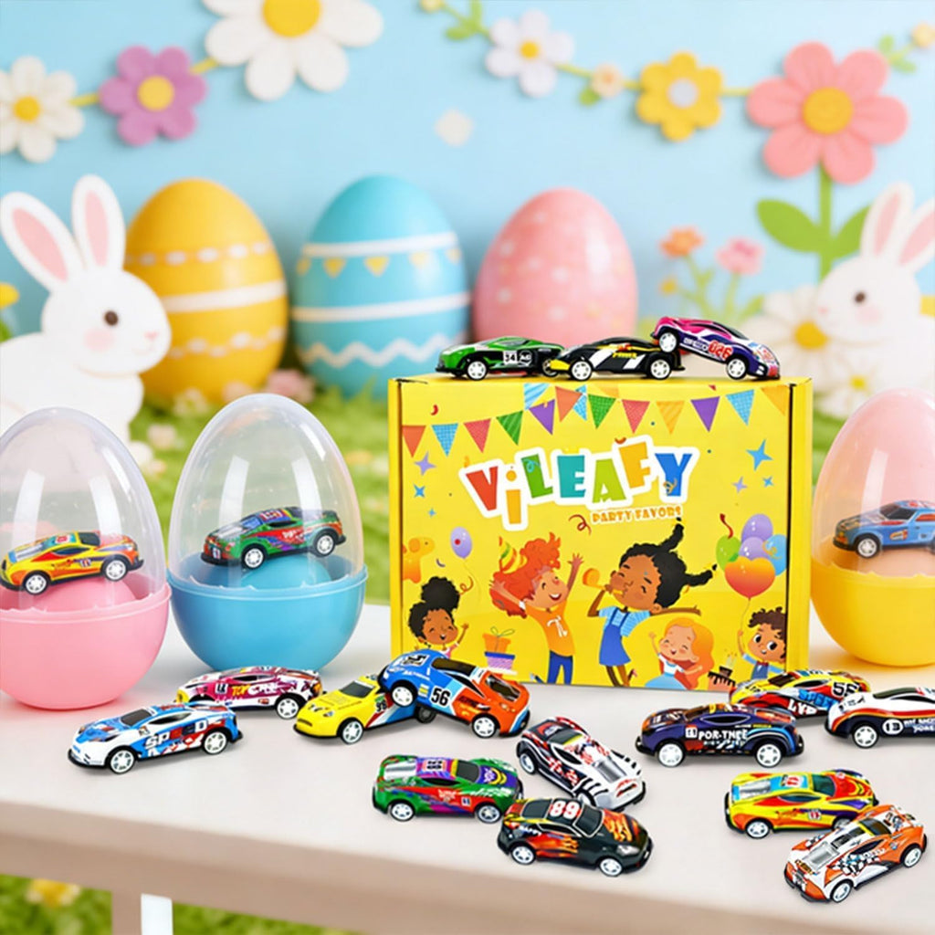 Vileafy 30 Mini Race Cars for Classroom Prizes, Party Favors for Kids 4-8 Years Old, Bulk Small Pull Back Car Toys for Treasure Box, Mini Toys Cars for Boys and Girls Goodie Bag Stuffers for Kids
