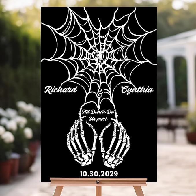Halloween Wedding Welcome Sign, Gothic Welcome Sign Black Burgundy Wedding Sign, Wedding Sign Halloween Wedding, Gothic Wedding, Wedding Welcome Signs For Ceremony, Wedding Sign