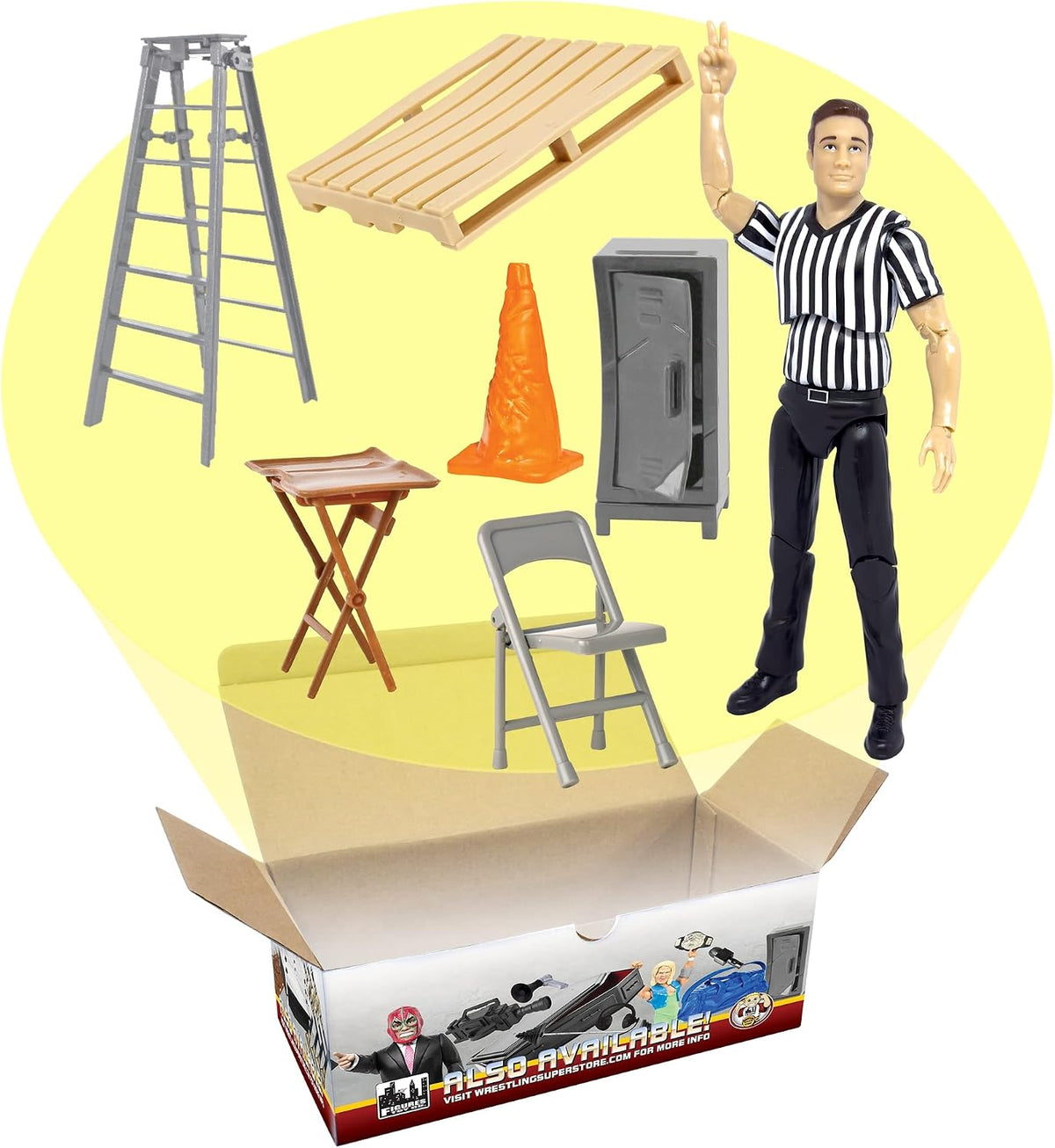 wrestling referee action figure & accessory set for, main product view