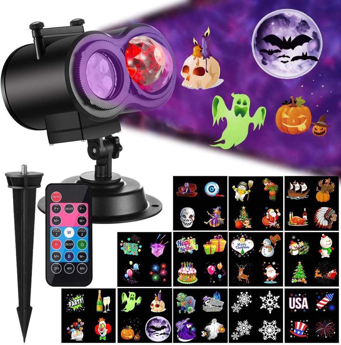 halloween christmas projector lights outdoor, brighter 14 hd, main product view