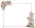 Walensee 7.9FTx6.6FT Pink Wedding Arch Backdrop Stand, Adjustable Square Metal Arch Frame for Ceremony Party Birthday Baby Shower Bridal AnniversaryGarden Balloon Photo Decoration