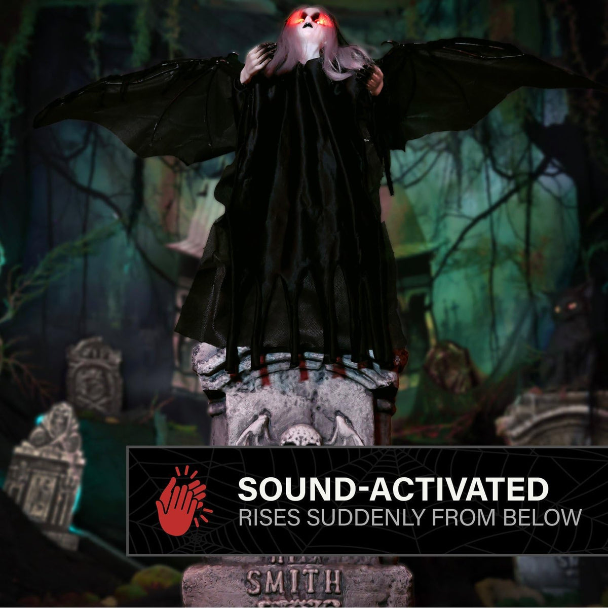 Haunted Hill Farm 3.1-Ft. Winged Creepy Girl Animatronic