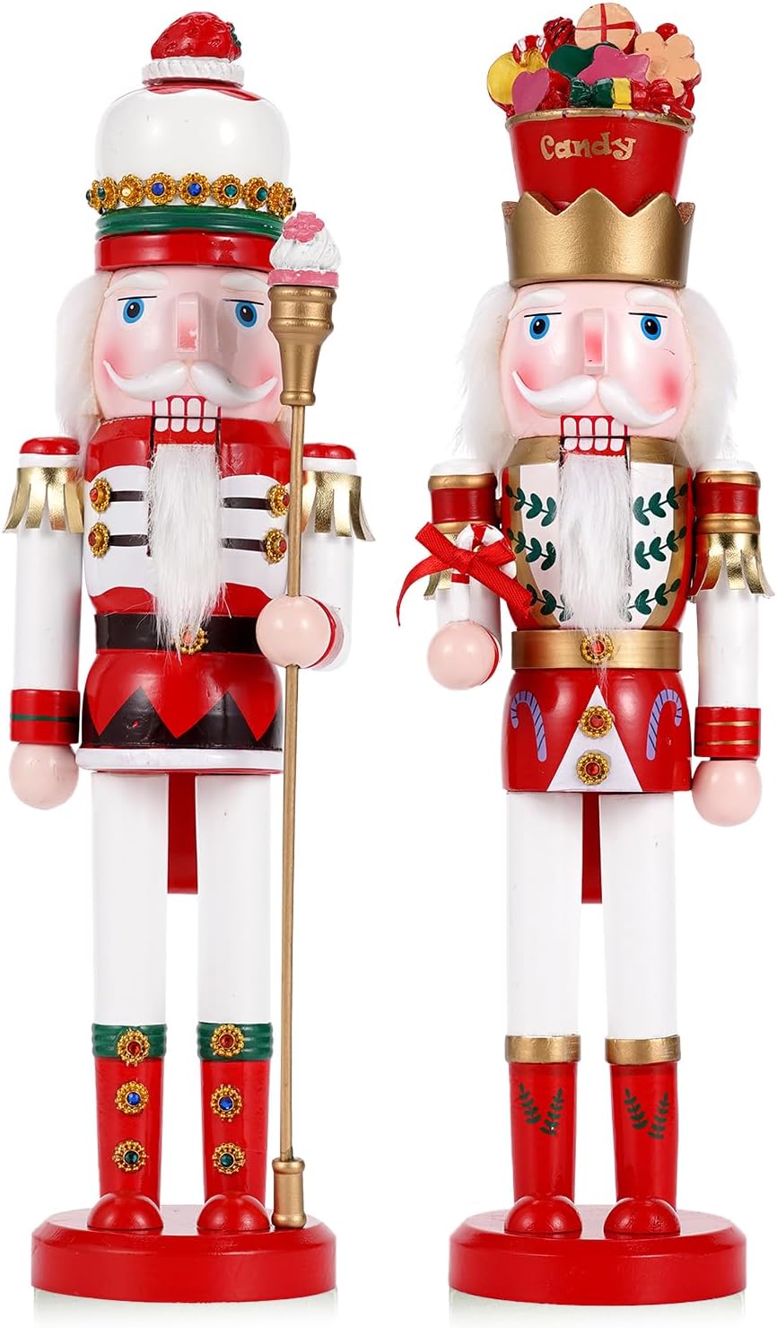 wooden christmas decorations nutcracker soldier, 38cm traditional painted, main product view