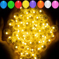 Aogist 50pcs Yellow Balloon Lights,Long Standby Time Waterproof Mini Light,Battery Powered,Round LED Ball Lamp for Latex Balloon Paper Lantern Party Wedding Festival Christmas Halloween Decorative