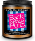 Homsolver 50th Birthday Gift for Her Him, Happy 50th Birthday Candles Gifts for Women Men, Funny 50 Years Old Decorations Ideas- Lavender Scented Candle