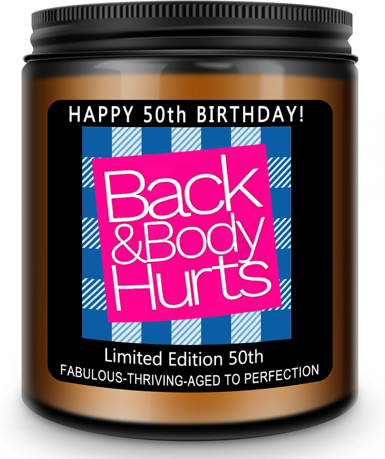 Homsolver 50th Birthday Gift for Her Him, Happy 50th Birthday Candles Gifts for Women Men, Funny 50 Years Old Decorations Ideas- Lavender Scented Candle