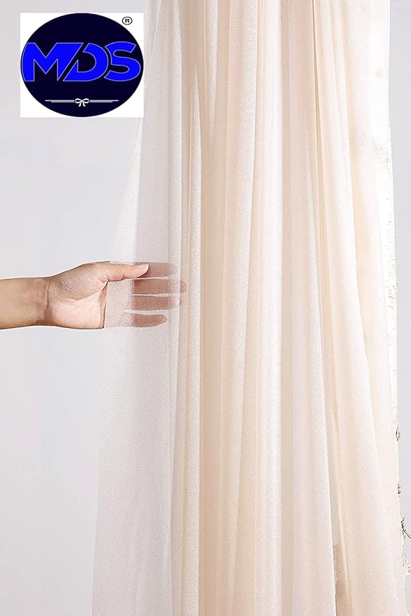 MDS Halloween Chiffon Draping Fabric - 1 Panel, 30" Wide x 50ft Long - Sheer Spooky Arbor & Canopy Drapery for Haunted House Backdrops, Party Ceilings, DIY Costumes & Themed Events - Nude