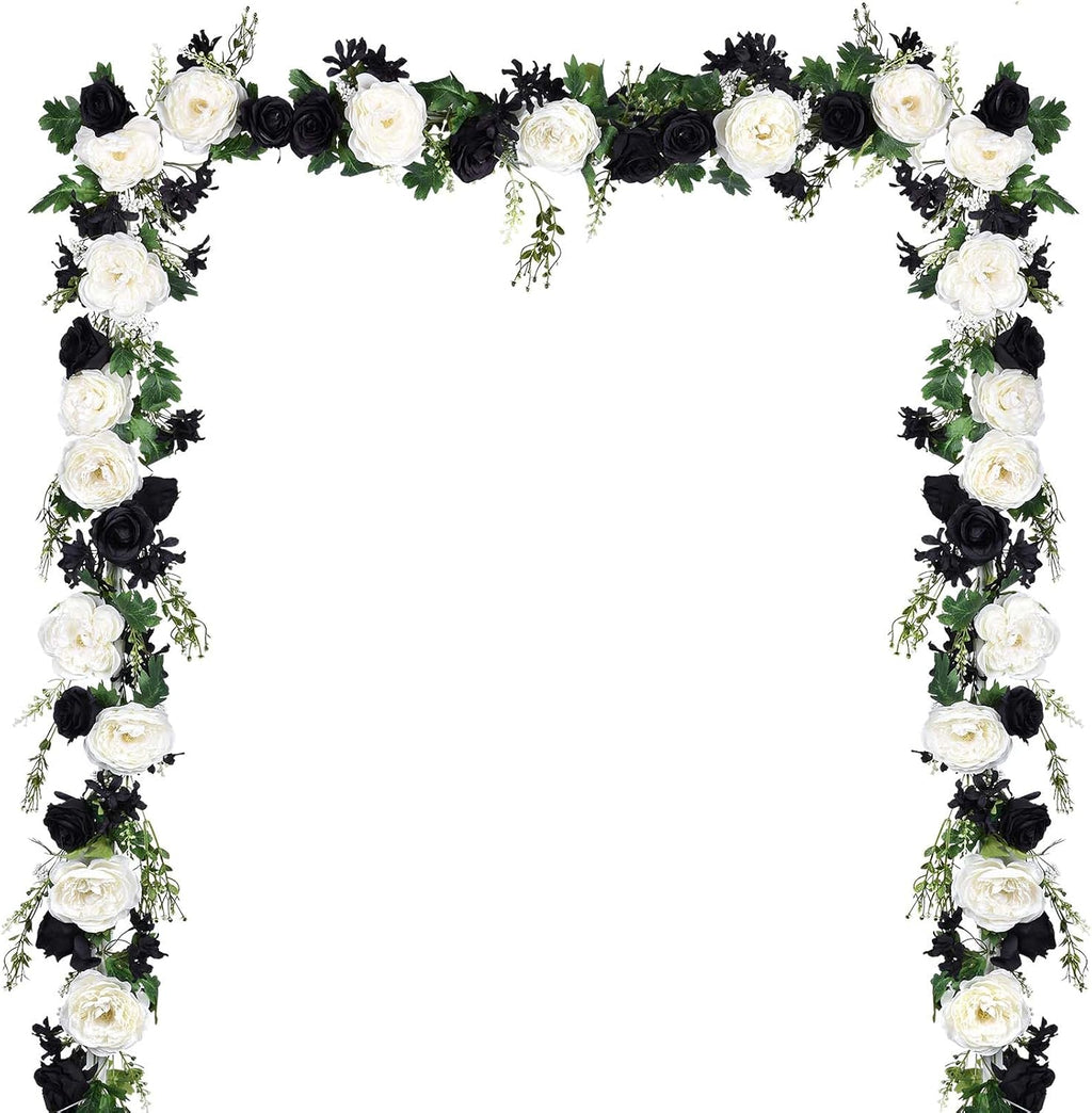 dearhouse 2pcs artificial peony flower garland - silk shown in use