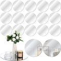 Tuanse 18 Pcs 12 Inch Round Mirrors Centerpieces for Tables, Table Mirrors, Mirror Plates Set, Circle Glass Trays for Wedding, Baby Shower, Party Decorations, Crafts, Christmas, 2mm