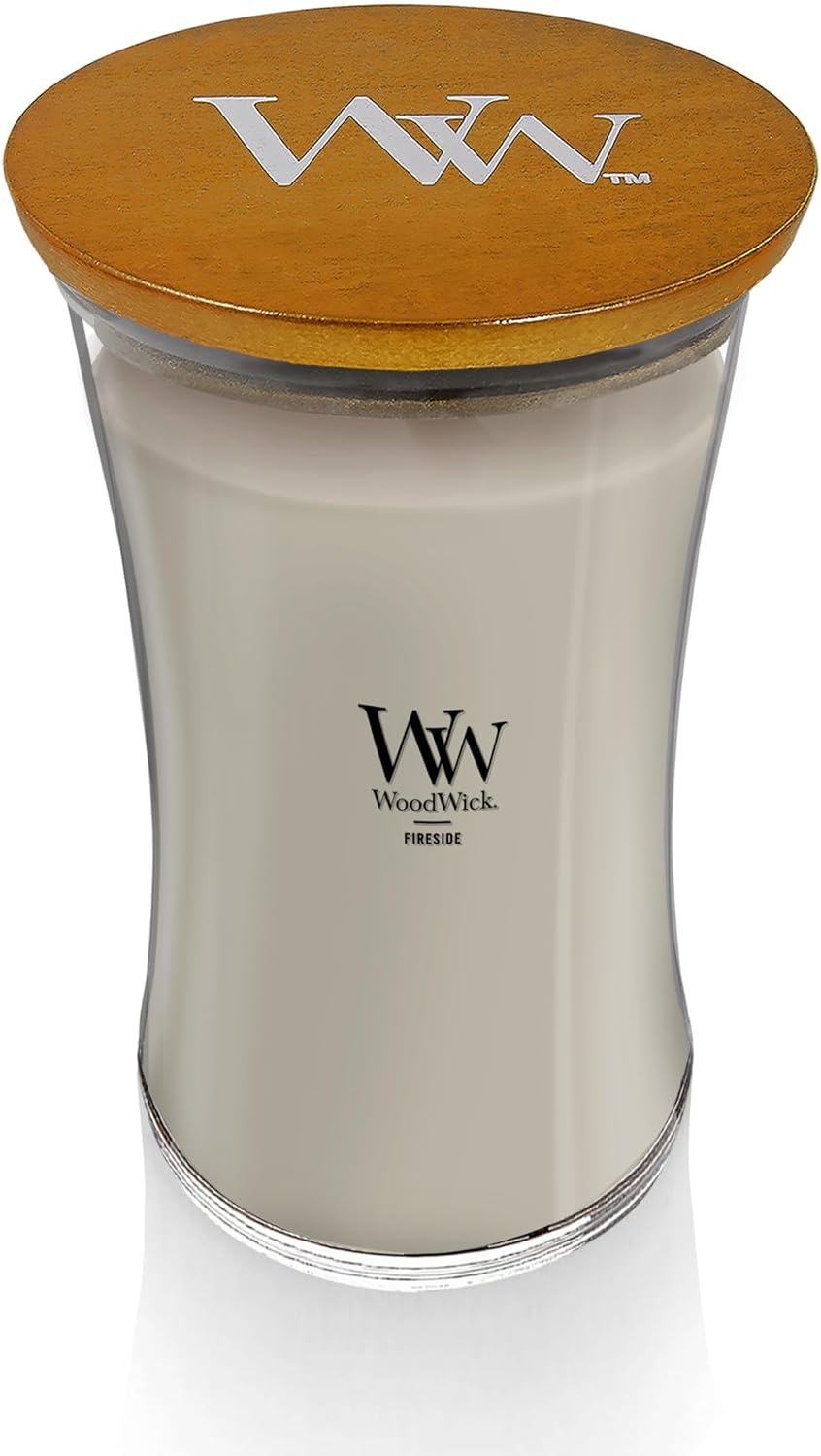 WoodWick Fireside Scented Candle, Crackling Wick, 21.5oz
