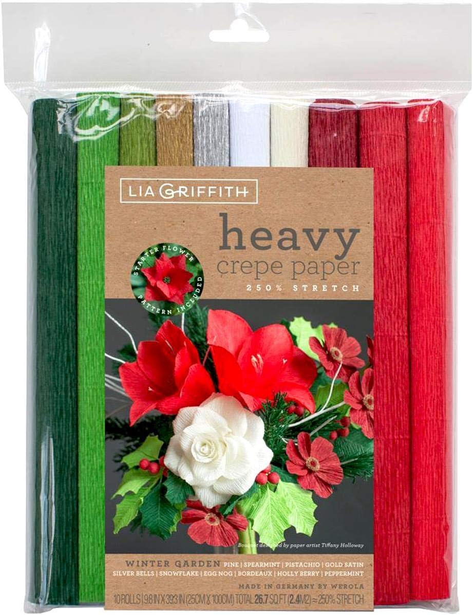 Lia Griffith Heavy Crepe Paper, Winter Garden