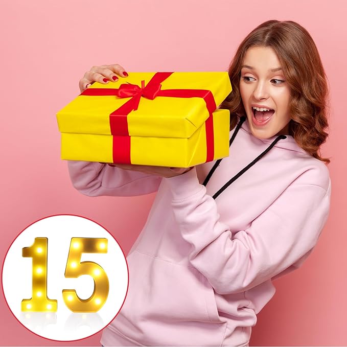 15th Birthday Decorations For Girls and Boys,15 Light Up Numbers Quinceanera Decorations,Numero 15 Decoracion Para Quinceanera,Centros De Mesa De 15 Anos,Arreglos De Mesa Para 15 Anos