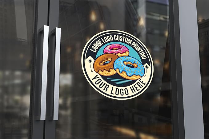 Large Custom Vinyl Decals – Full Color Personalized Sticker Decals Printing | Custom Business Logo Stickers for Windows, Stores, Walls, Doors, Cars, Trucks, Windshield, & More