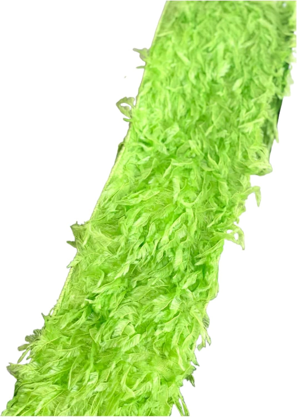 Meseey Festive Green Faux Fur Wired Ribbon Trim,10 Yards Ideal for Christmas Wreaths,Gift Wrapping & DIY Craft Decorations (Lime Green, 4 Inch)