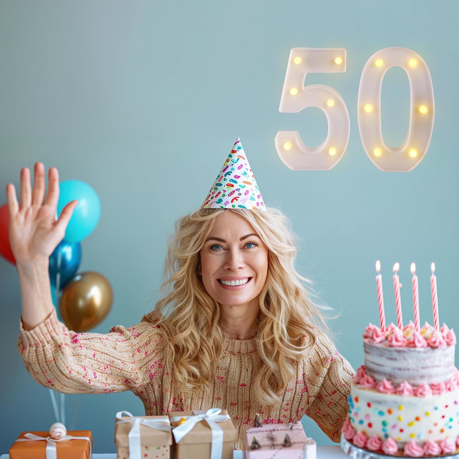 50th Birthday Decorations Woman Man,Marquee Numbers for 50th Wedding Anniversary Decorations,Light Up Numbers 50 Sign for Party Backdrop Wall Decor,50 Birthday Centerpieces Table Decoration
