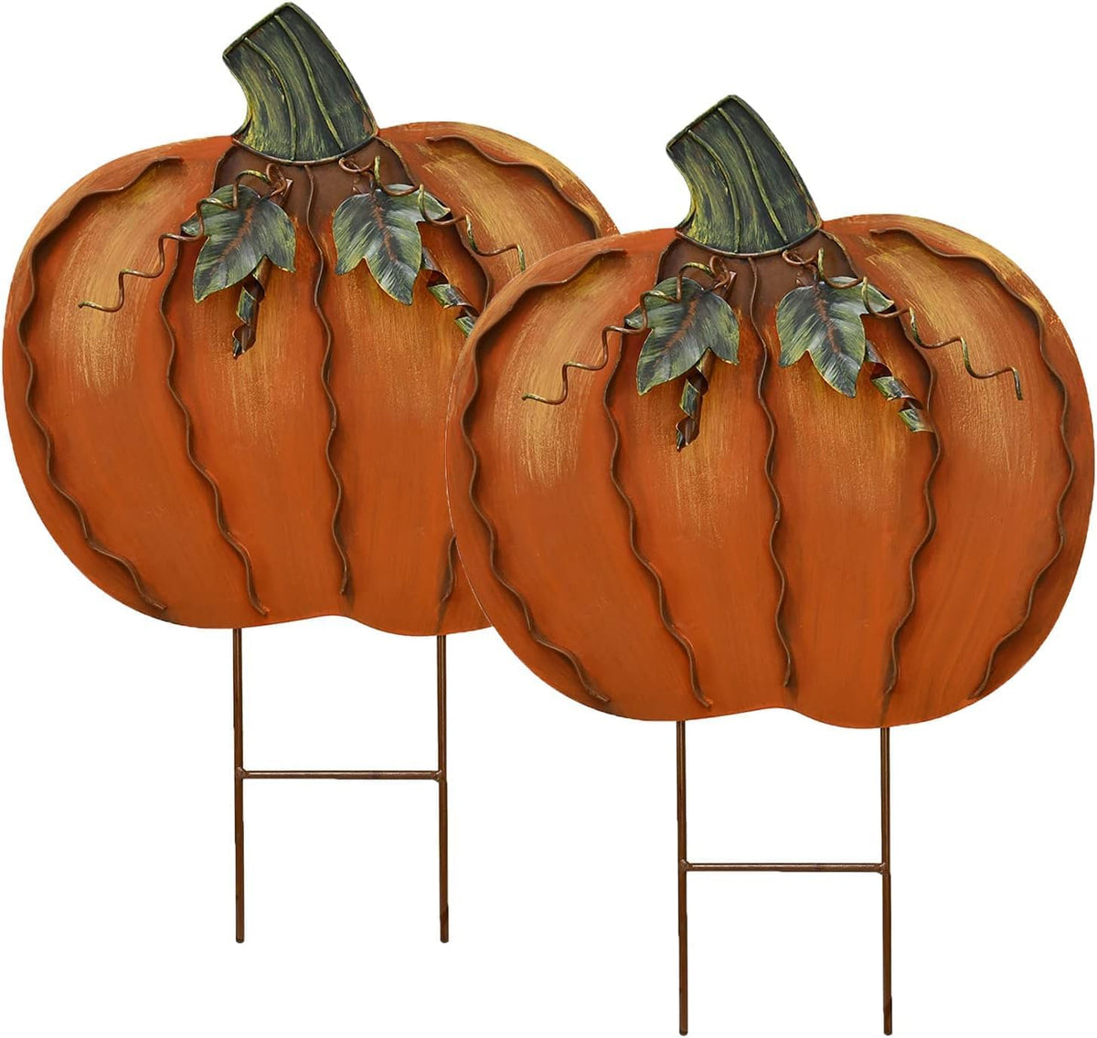 Pumpkin Yard Stakes Sign Outdoor Fall Decor Autumn Garden Stake Lawn Art