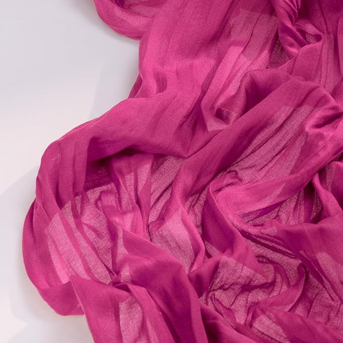 Hot Pink Cheesecloth Table Runner Fall Table Runner Boho Gauze 120 Inches Fuschia Cheese Cloth Fall Table Decorations for Thanksgiving Weddings Bridal Baby Shower Birthday Parties