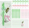 Sinload 30 Sets A Tini Bit Older Party Favors Bulk Ballpoint Pens Bookmarks and Bow ties Martini Margarita 21st Birthday Cocktail Fiesta Bachelorette Party Gifts for Guests