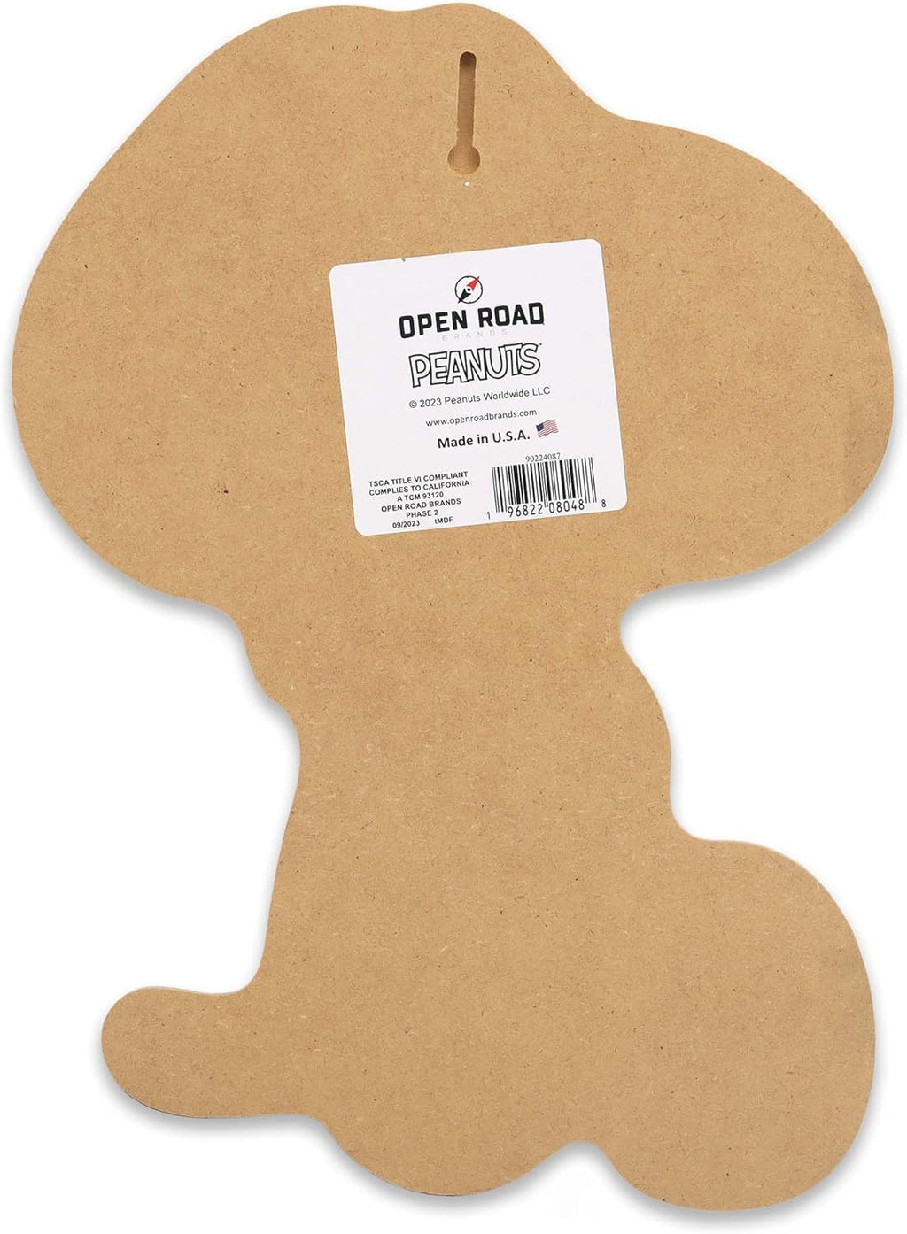 Open Road Brands Peanuts Snoopy and Woodstock Hug Wood Wall Decor - Fun Snoopy Wall Art for Kids' Bedroom or Play Room