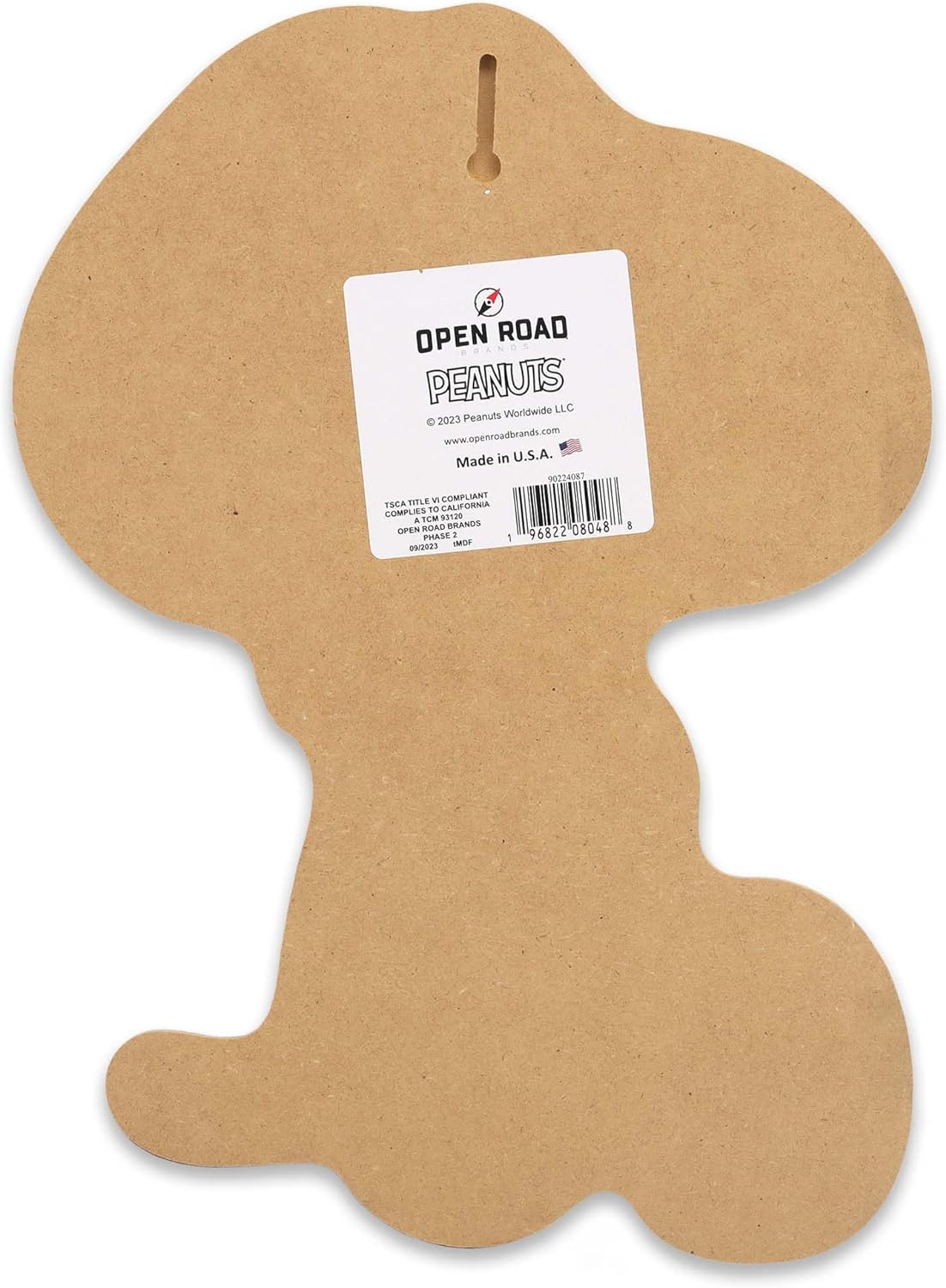 Open Road Brands Peanuts Snoopy and Woodstock Hug Wood Wall Decor - Fun Snoopy Wall Art for Kids' Bedroom or Play Room