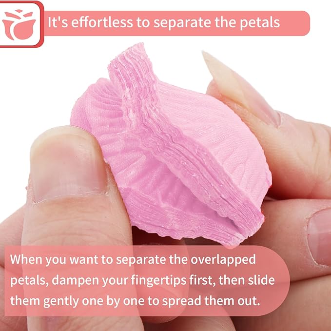 1000 Pcs Artificial Fake Rose Petals,Flower Petals for Romantic Night, Engagement, Party, Wedding, Event Flower Decorations, in Bulk(Pale Pink)