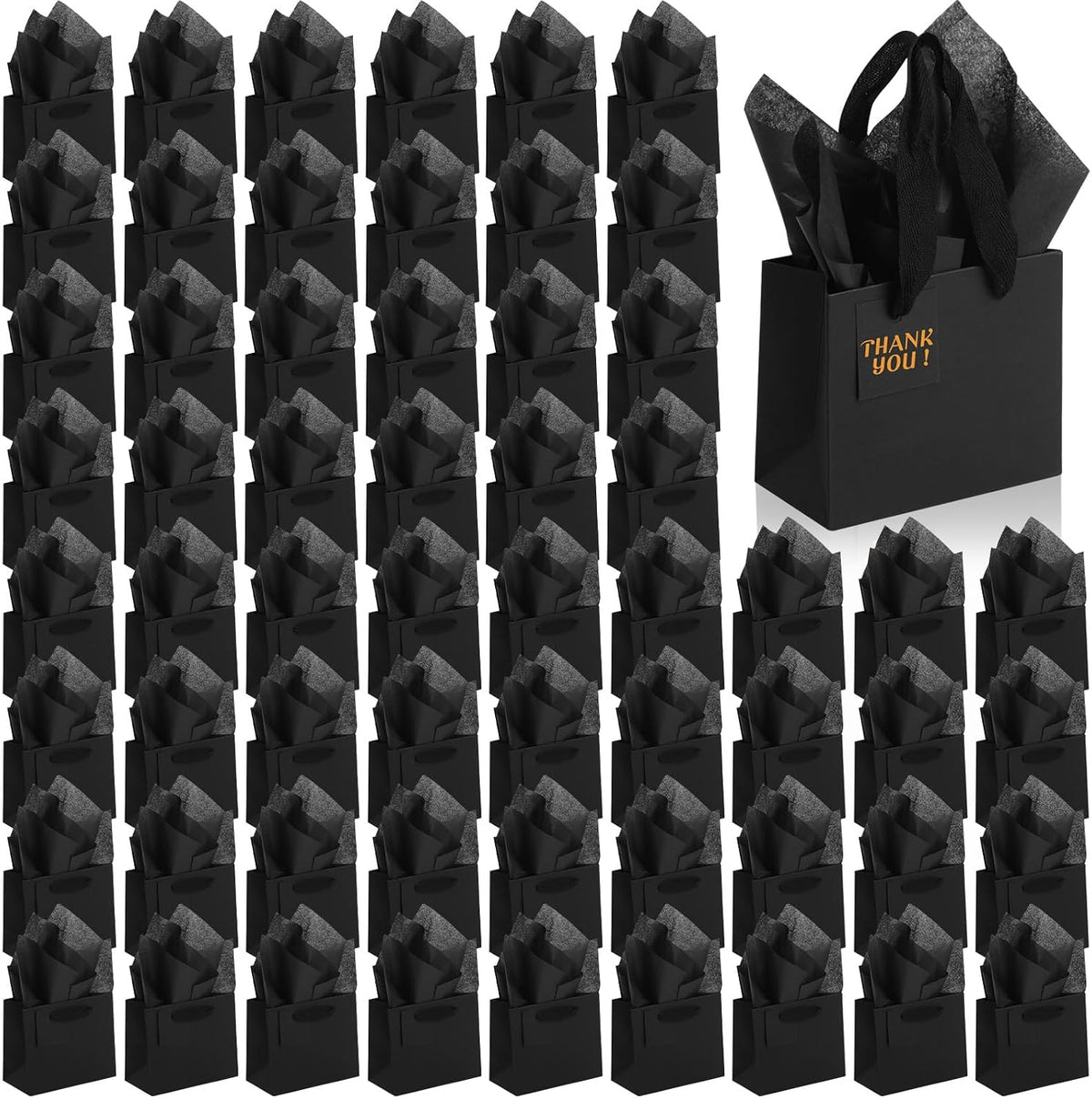 qilery 50 pcs halloween paper gift bag, main product view