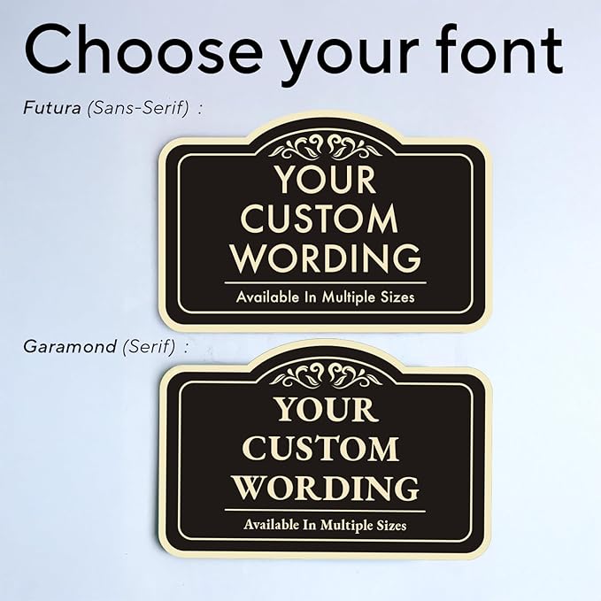 Custom Decorative Outdoor Metal Sign - Personalized Aluminum Driveway Sign, Waterproof, Made in USA - Design 1 Black Charcoal 36x24 In