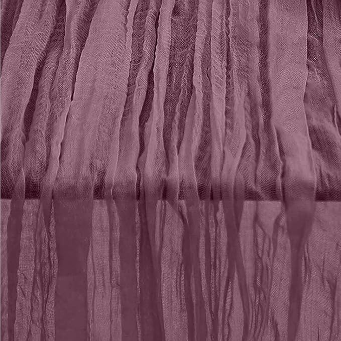 6 Pack Dusty Purple Cheesecloth Table Runner 35x120 Inch 10Ft Rustic Gauze Cheese Cloth Table Runner Sheer Cheesecloth Table Runners for Wedding Party Bridal Shower Decoration