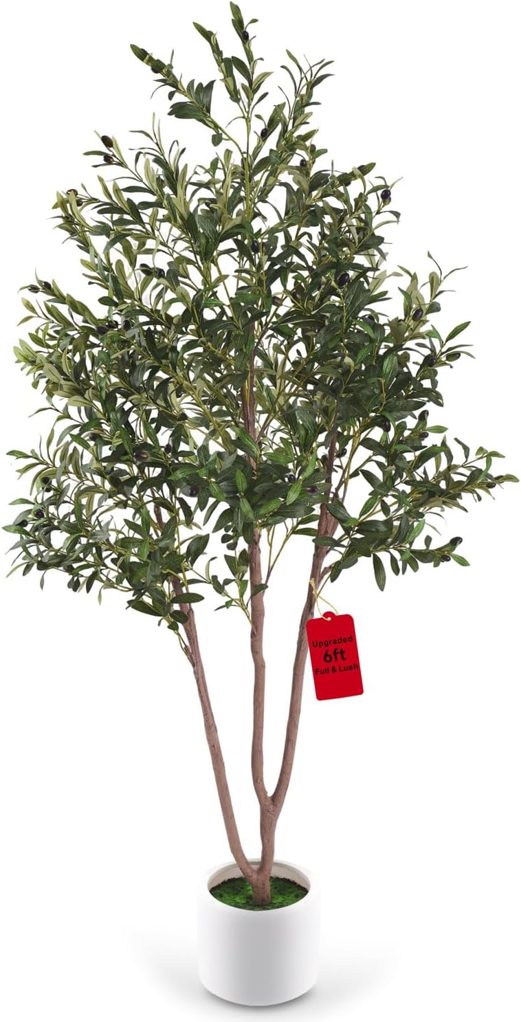 6ft olive tree artificial indoor plant,fake olive tree,lifelike, main product view