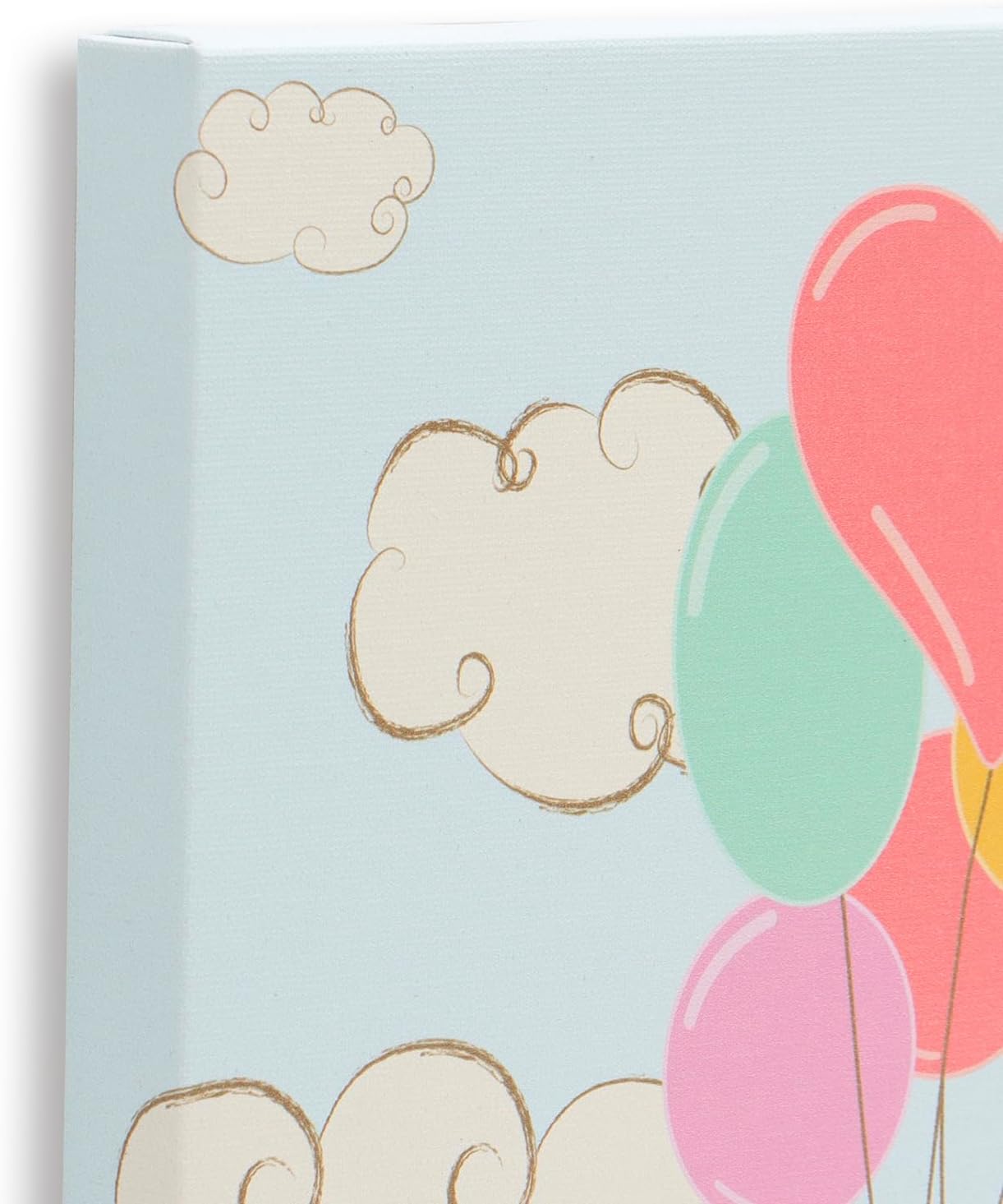 Open Road Brands Peanuts Snoopy Balloon Adventure Gallery Wrapped Canvas Wall Decor - Adorable Snoopy Wall Art for Kids' Bedroom or Nursery