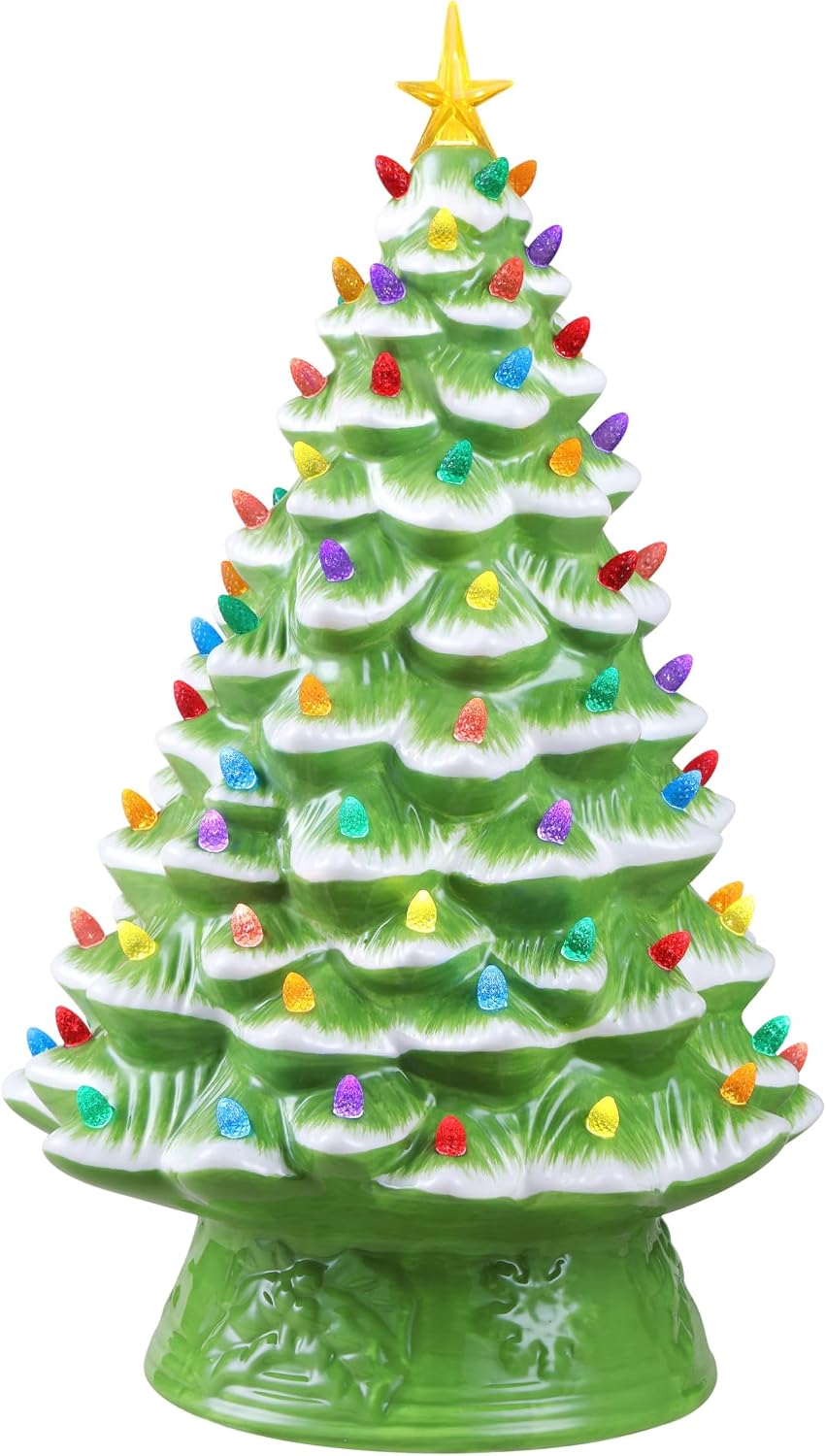 mr. christmas 18 inch nostalgic ceramic tree, lime, main product view