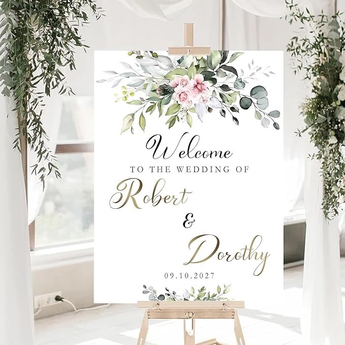 Welcome To Our Wedding Sign, Custom Wedding Welcome Sign, Engagement Party Welcome Sign, Favors Sign For Wedding, Rehearsal Dinner Sign, Wedding Yard Sign Decoration
