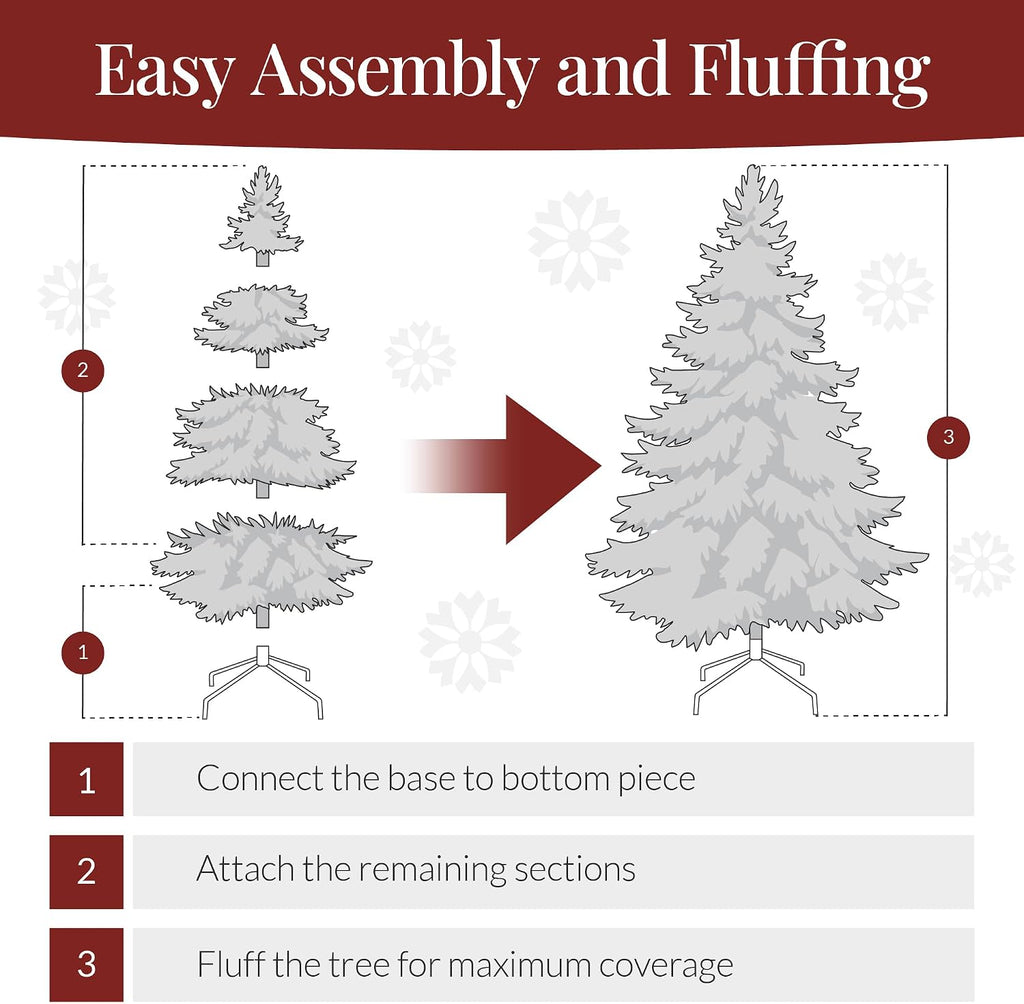 best choice products 9ft pre-lit charcoal gray christmas on a desk or shelf