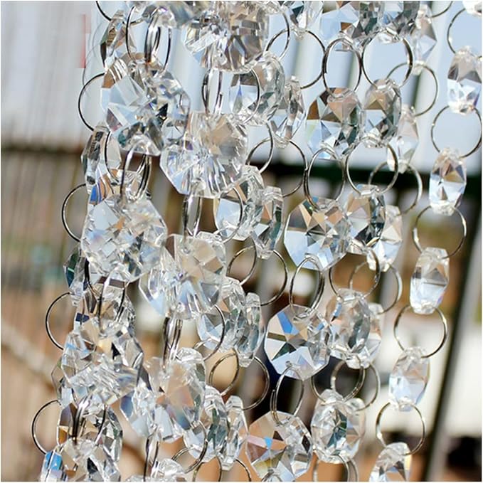 Crystal Clear Acrylic Bead Garland Chandelier Hanging Wedding Decoration 33 FT