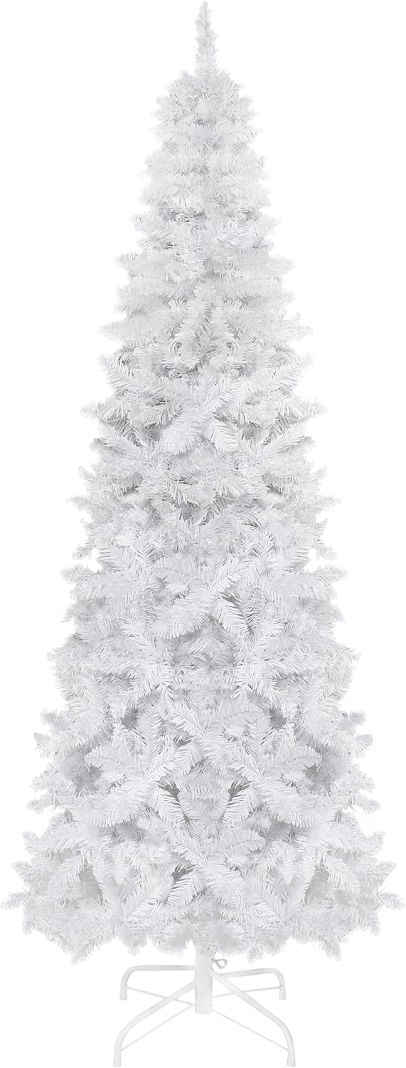 mupater 6ft pencil christmas tree, pre-lit artificial christmas, main product view