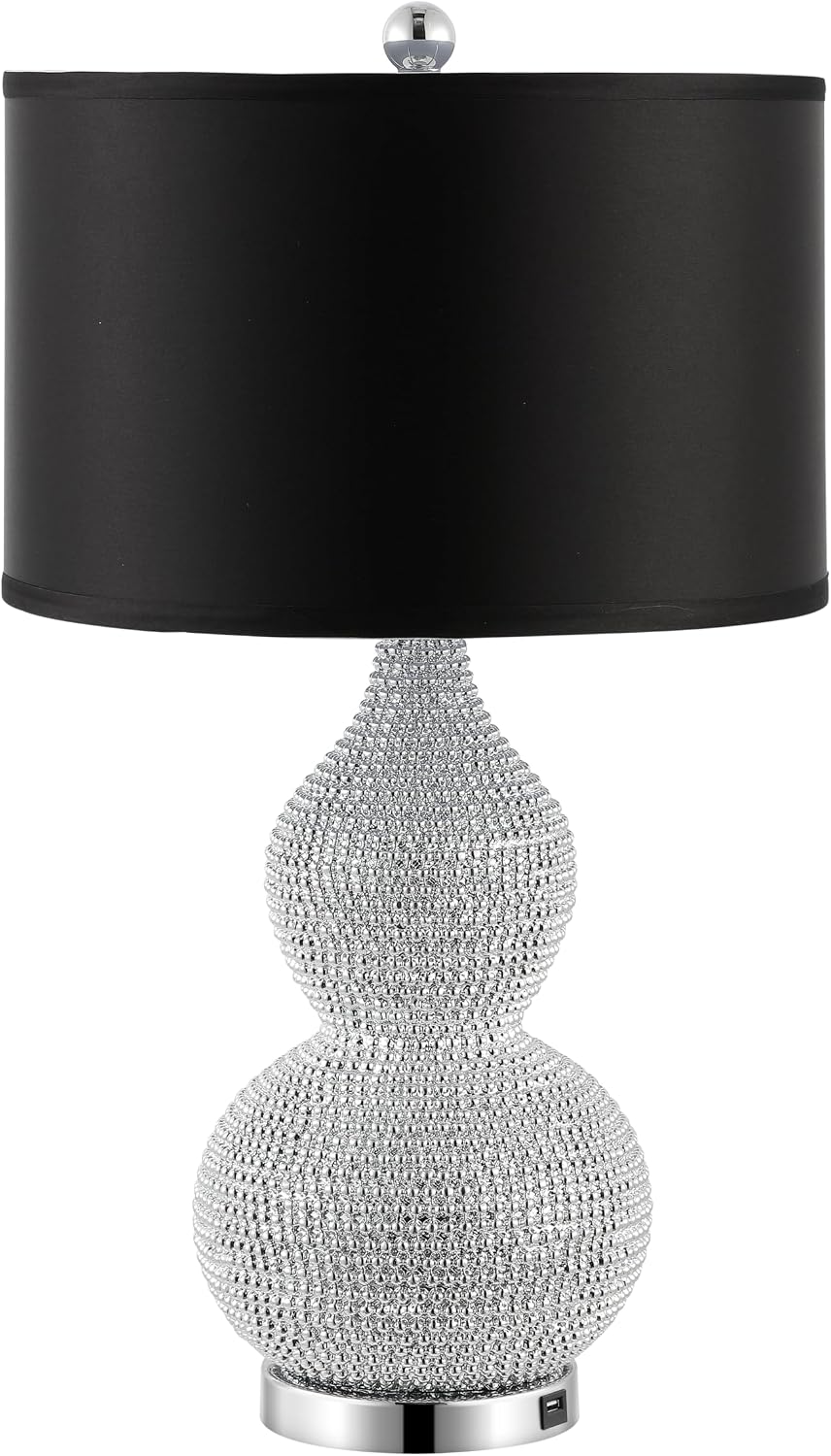 safavieh nicole bead table lamp set of 2, side view
