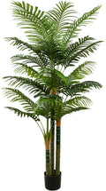 6ft tall golden cane artificial palm tree, large, main product view