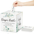 Pajean Greenery Diaper Raffle Box for Baby Shower Party with 50 Pcs Tickets | Baby Shower Games And Diaper Party Supplies For Gender Neutral Greenery Decorations, Gift Table And Raffle Activity