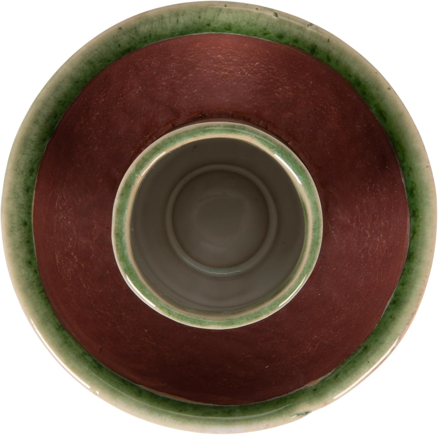 Creative Co-Op Stoneware Match Holder with Striker Plate, Reactive Glaze, Green (Each One Will Vary)