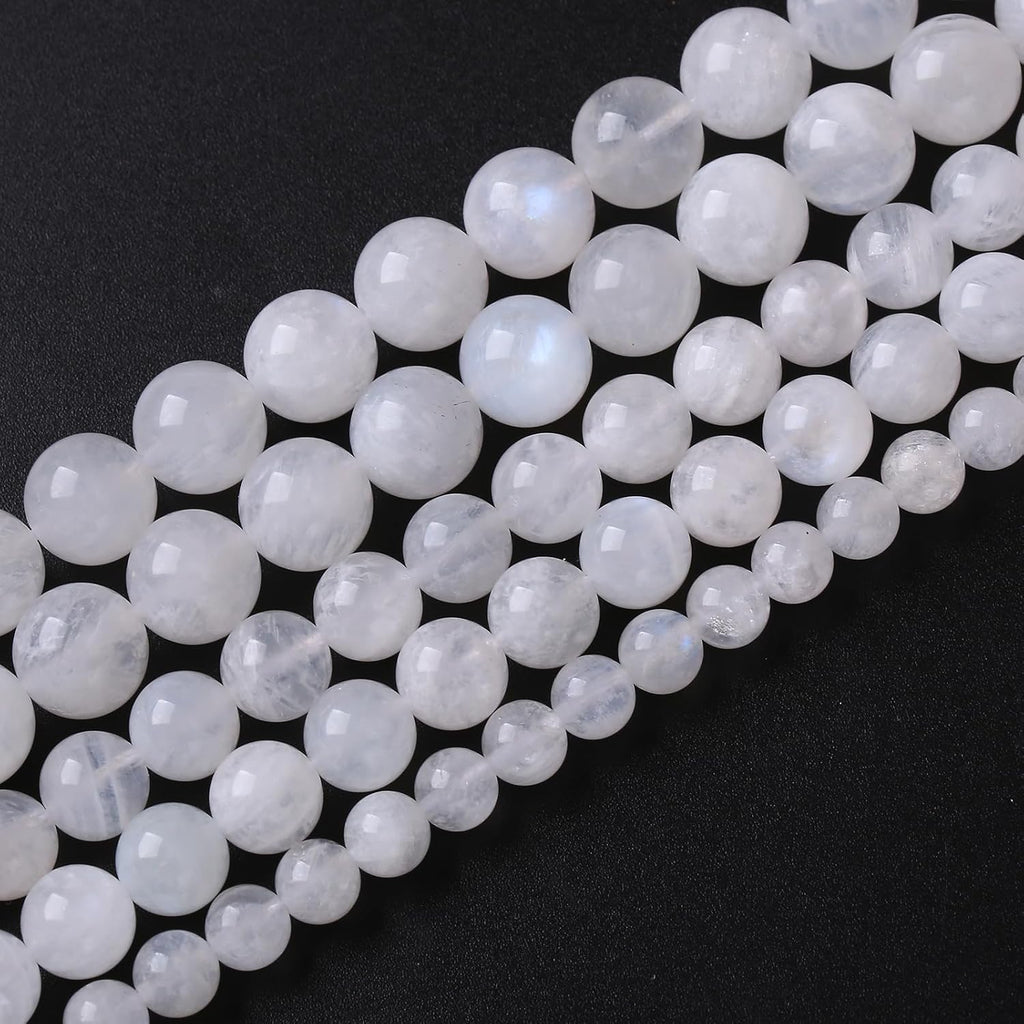 10mm natural stone white moonstone gemstone semi precious shown in use