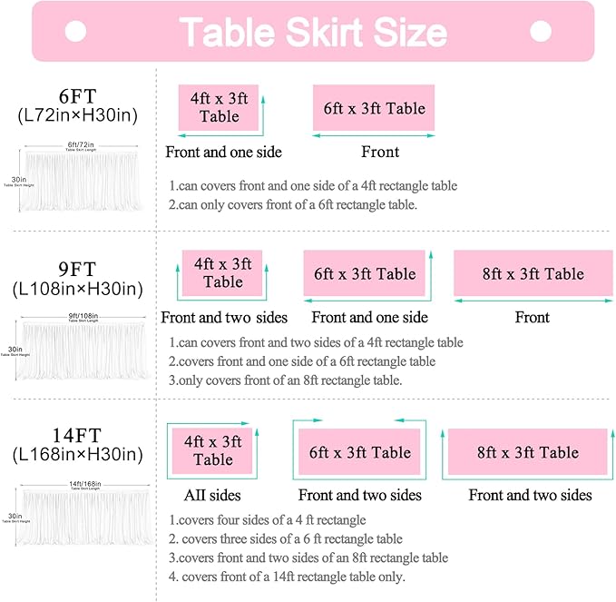 9ft Champagne Table Skirt for Weddings Table Cloth Elegant Tutu Table Skirt Cover for Birthday Party Baby Shower Dessert Buffet Banquet Decorations