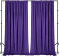 Sugargirl 10x10FT Purple Backdrop Curtains Polyester Photo Backdrop Drapes Curtains 2 Panels with Rod Pockets for Party Birthday Wedding Photography Home Decoration