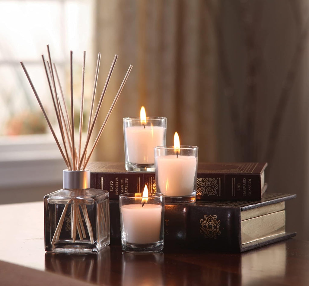 48-Pack Clear Glass Votive Candles – 10–12 Hour Long Burn, Unscented, Ivory, Bulk Set for Weddings, Events & Table Centerpieces – Hosley