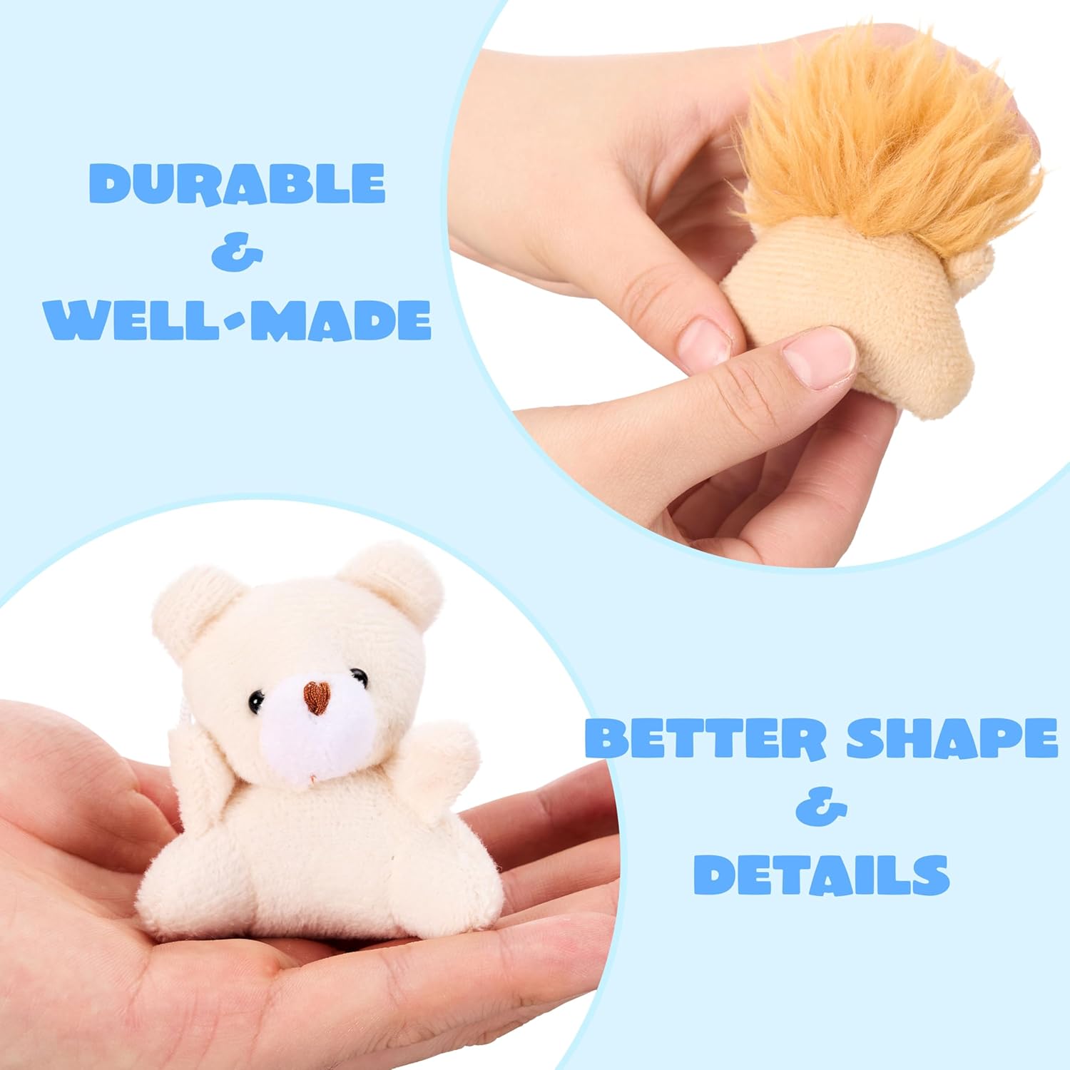 JOYIN 24 Pack Mini Animal Plush Toy Assortment (24 Units 3" Each), Animals Keychain Decoration for Kids, Small Stuffed Animal Bulk for Kids, Carnival Prizes, School Gifts, Party Favor Goodie Bags