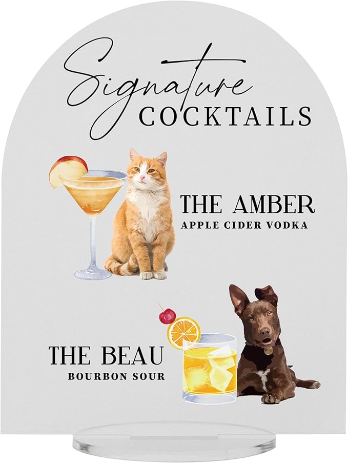 Pet Signature Drink Wedding Signs