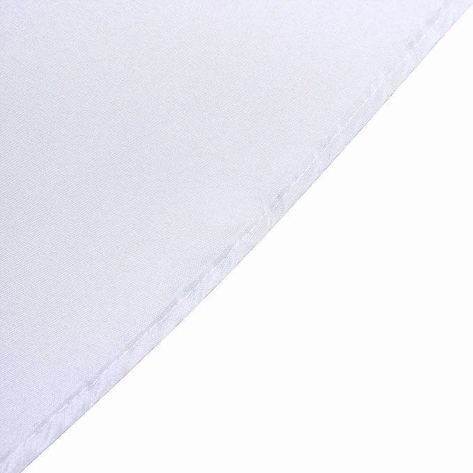 Efavormart Round Tablecloth, 90 Inch Stain & Wrinkle Resistant Washable Table Cloth, Decorative Polyester Fabric Table Cover for Banquet, Wedding, Dining- White