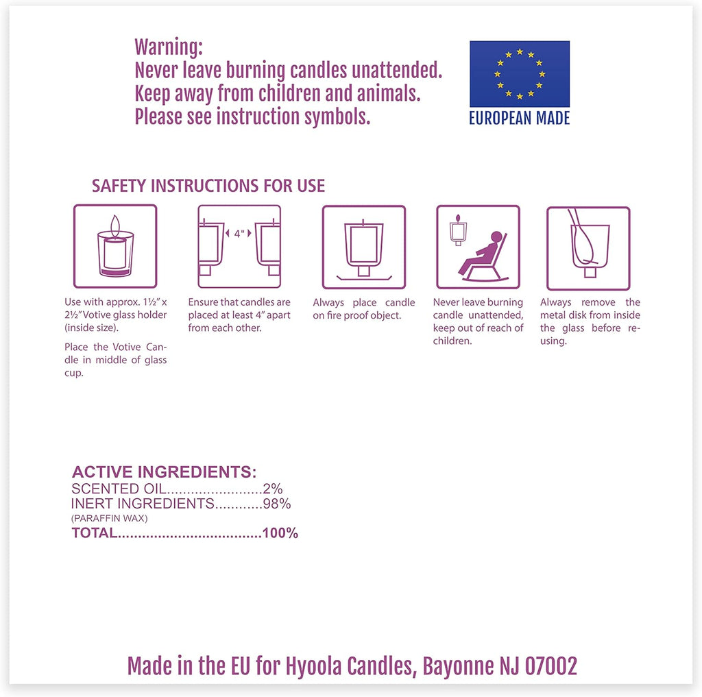 HYOOLA Scented Votive Candles - Berries Votive Candles -12 Hour Burn Time - 9 Pack - European Made