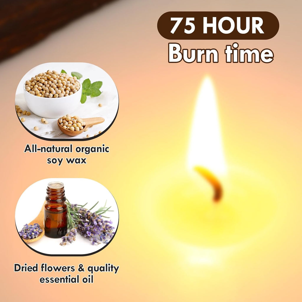 Gerrii 30 Inch Wooden Dough Bowl Candle Table Centerpiece Scented Making Soy Wax Dough Bowl Candle for Farmhouse Decoration