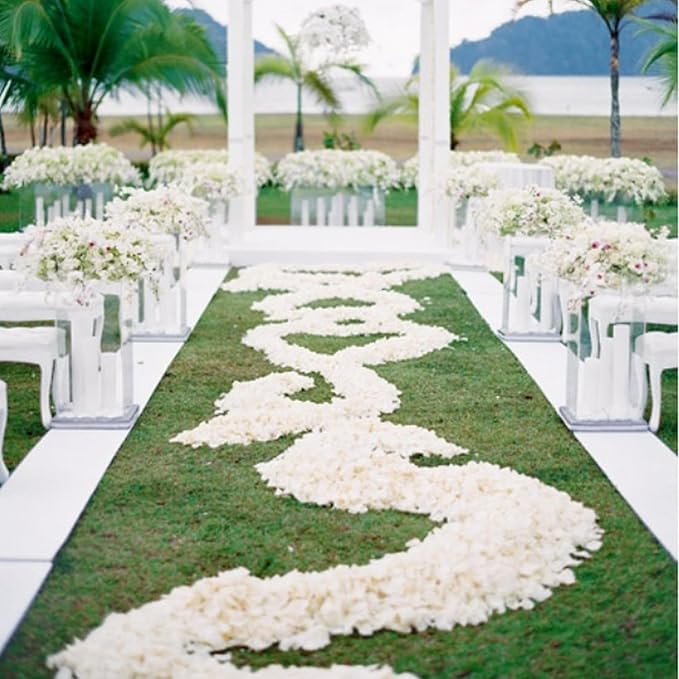 CODE FLORIST 2200 PCS Silk Flower Rose Petals for Wedding Decorations (Ivory)